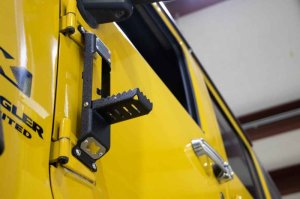 Jeep Wrangler Side Step - Fishbone Offroad - Door Mounted, Spiked - Black - `07-`18 Jeep Wrangler Side Step - Fishbone Offroad - Door Mounted, Spiked - Black - `07-`18